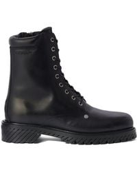 Off-White c/o Virgil Abloh - Men Combat Lace Up Boots - Lyst