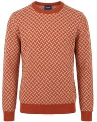 Drumohr - Geometric-Pattern Cashmere Sweater - Lyst