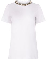 Nina Ricci - Beaded Detailing T-Shirt - Lyst