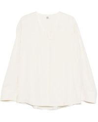 TOTEME - V-Necked Blouse - Lyst