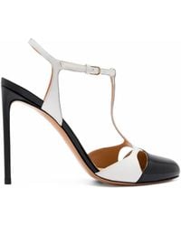 Francesco Russo - T-Bar Cutout Heel Pumps - Lyst