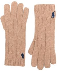 Polo Ralph Lauren - Cable-Knit Wool And Cashmere Gloves - Lyst