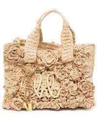 Chloé - Sac Cabas Summer Banana À Fleurs En Crochet - Lyst