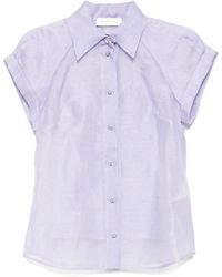 Zimmermann - Crush Getailleerde Blouse - Lyst