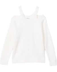 Helmut Lang - Gerippter Pullover Mit Cut-Outs - Lyst