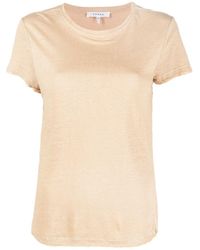 FRAME - Raw-edge Linen T-shirt - Lyst