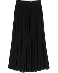 TOTEME - Plissé-Effect Organic Cotton Midi Skirt - Lyst