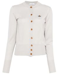 Vivienne Westwood - Logo-Detail Buttoned Cardigan - Lyst