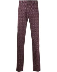 Etro Patterned Tailored Trousers - Blue