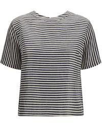Cruna - Striped Button-Back T-Shirt - Lyst