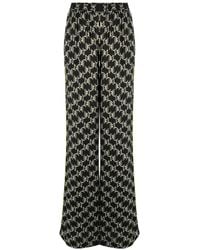 KARL LAGERFELD - Monogram-Print Wide-Leg Trousers - Lyst