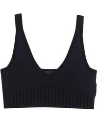 ALPHATAURI - Ribbed V-Neck Top - Lyst