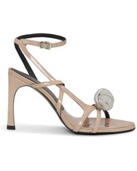 ROTATE BIRGER CHRISTENSEN - Knot Patent Leather Sandals - Lyst