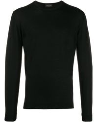 Roberto Collina Long-sleeve Fitted Jumper - Black