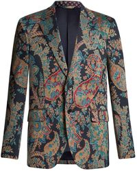 Etro - Floral Paisley-jacquard Single-breasted Blazer - Lyst