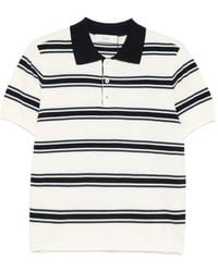 DUNST - Striped Short-Sleeve Polo Shirt - Lyst