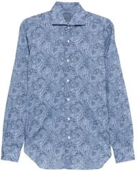Barba Napoli - Paisley-Print Long-Sleeve Shirt - Lyst