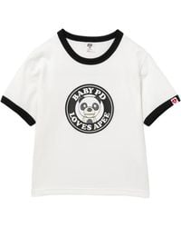 AAPE BY A BATHING AP - Contrast-Trim Graphic T-Shirt - Lyst