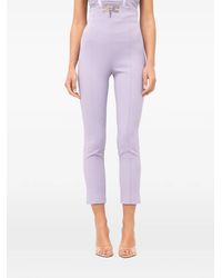Elisabetta Franchi - Logo Cropped Trousers - Lyst