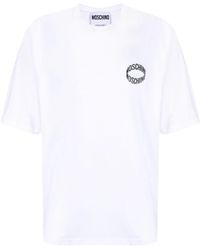 Moschino - Katoenen T-shirt Met Logo-reliëf - Lyst