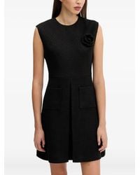 HUGO - Vestido corto con aplique de rosa - Lyst