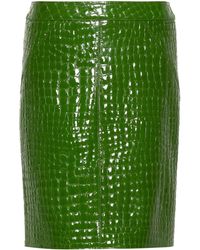 Tom Ford - Embossed-crocodile Leather Miniskirt - Lyst