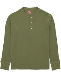 Fortela - Amish Waffle-Knit Henley T-Shirt - Lyst
