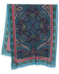 Etro - Paisley-Pattern Fringed Scarf - Lyst