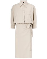 Pinko - Tie-Waist Shirt Dress - Lyst