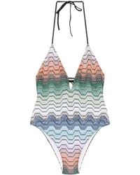 Missoni - Chevron-Pattern Swimsuit - Lyst