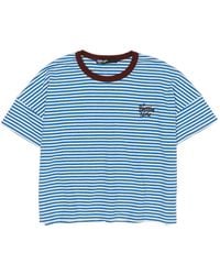 Bimba Y Lola - Striped Embroidered T-Shirt - Lyst