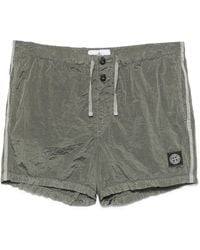 Stone Island - Shorts Con Applicazione Compass - Lyst