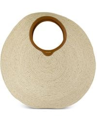 Cult Gaia - Amun Tote Bag Aus Raffiabast Mit Rundem Henkel - Lyst