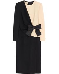 Valentino Garavani - Bow-Detail Crepe Midi Dress - Lyst