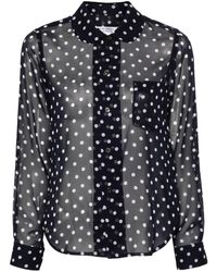 Comme des Garçons - Polka dot-print semi-sheer blouse - Lyst