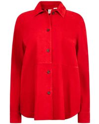 TOTEME - Suede Leather Overshirt - Lyst