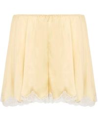 Chloé - Gewelfde Shorts Met Kanten Afwerking - Lyst