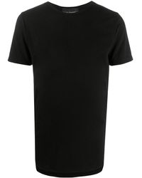 Yuiki Shimoji T-Shirt mit asymmetrischem Saum - Schwarz