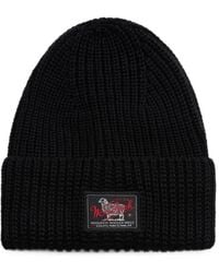 Woolrich - Gerippte Beanie Mit Logo-Patch - Lyst