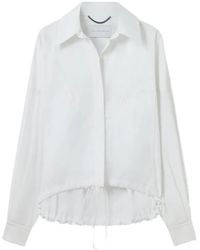 Stella McCartney - Drawstring-Hem Long-Sleeve Shirt - Lyst