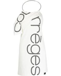 Courreges - Logo-print One-shoulder Dress - Lyst