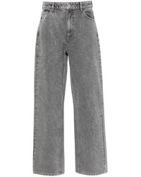 ROTATE BIRGER CHRISTENSEN - Rhinestone Wide-Leg Jeans - Lyst