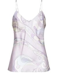 PUCCI - Wave-print Silk Top - Lyst