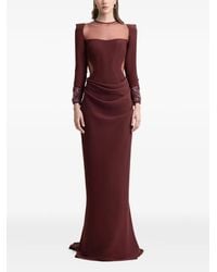 Gemy Maalouf - Beaded Corset Maxi Dress - Lyst