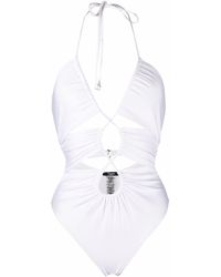 Noire Swimwear - Cut-out Halterneck Swimsuit - Lyst