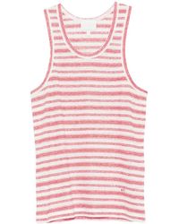 A.P.C. - Striped Tank Top - Lyst