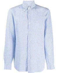 Barba Napoli - Gingham Check Pattern Shirt - Lyst