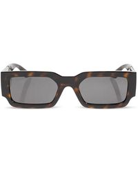 Versace - Greca Rectangle-Frame Sunglasses - Lyst