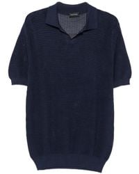 Tagliatore - Pull Edwin En Maille Perforée À Col V - Lyst