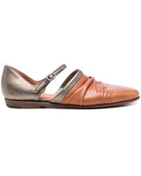 Pantanetti - Metallic Ballet Flats - Lyst
